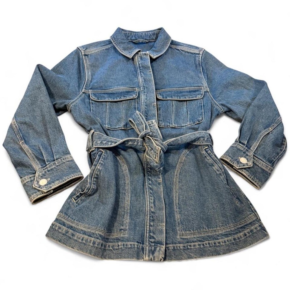 & Other Stories Belted Denim Utility Jacket